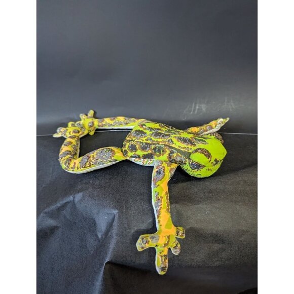 Russ Berrie & co frog plush spotted green brown realistic 9" stuffed animal toy - Picture 3 of 7